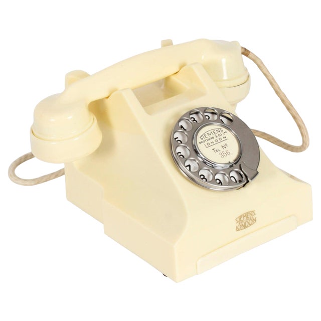Vintage Ivory Colour 356 Telephone from Siemens, 1950s For Sale