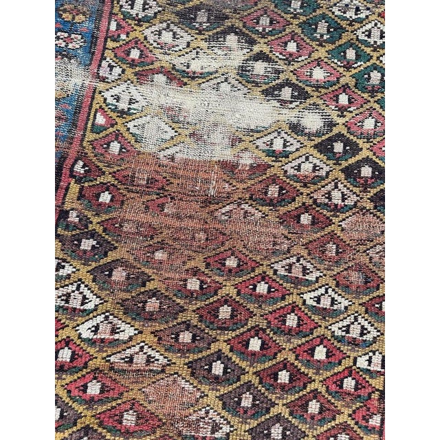 19th Century Kurdish Distressed Rug For Sale - Image 10 of 18
