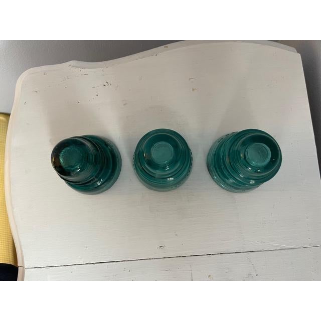 Vintage Glass Insulator Caps From Telegraph Poles, Set of 3 Chairish
