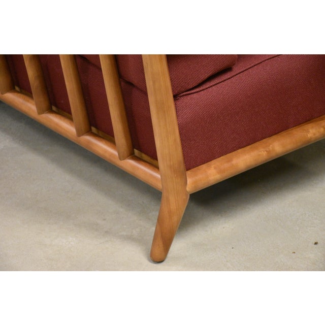 1950s Refinished t.h. Robsjohn Gibbings for Widdicomb Sofa For Sale - Image 10 of 12