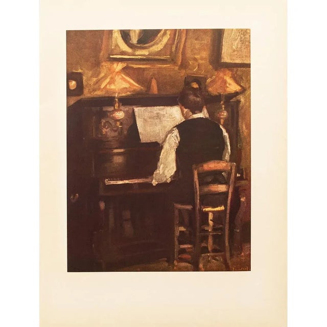 Portraiture 1954 After Raoul Dufy "M. Gaston Dufy at the Piano", First Edition Offset Lithograph For Sale - Image 3 of 9