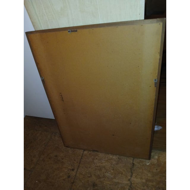 Vintage Danish Modern Mid-Century Modern Walnut Dresser Wall Mirror For Sale In Naples, FL - Image 6 of 6