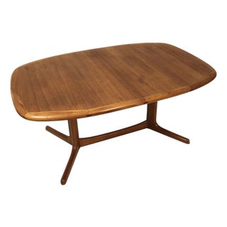 Mid 20th Century Oval Extending Danish Teak Dining Table by Dyrlund For Sale
