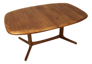 Mid 20th Century Oval Extending Danish Teak Dining Table by Dyrlund