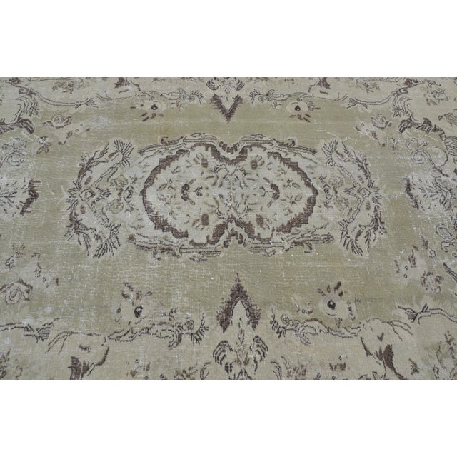 1960s Turkish Oushak Rug - 6′2″ × 9′9″ For Sale - Image 5 of 6