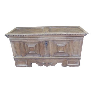 Antique Early 17th Century English Country Oak Chest Coffer, 1620 For Sale