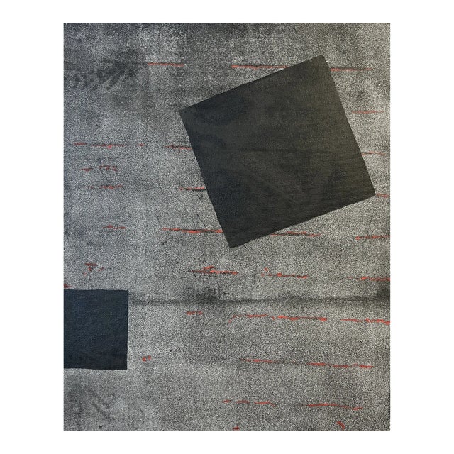 Original Painting With India Ink, Acrylic and Gold Leaf by Artist Carl George For Sale