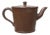 Vintage Brown Simple Cylindrical Plain Zisha Clay Teapot Art Display For Sale