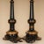 Black Vintage English Table Lamps Gold Ebonised Black Column Lamps - A Pair For Sale - Image 8 of 9