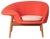 Fried Egg Left Lounge Chair in Apple Red by Warm Nordic For Sale