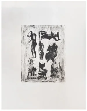 Henry Moore, Seven Sculptural Ideas, Lithograph, 1973
