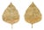 Vintage French Hand-Painted Gold Leaf Tôle Wall Sconces, 1970s, Set of 2 For Sale