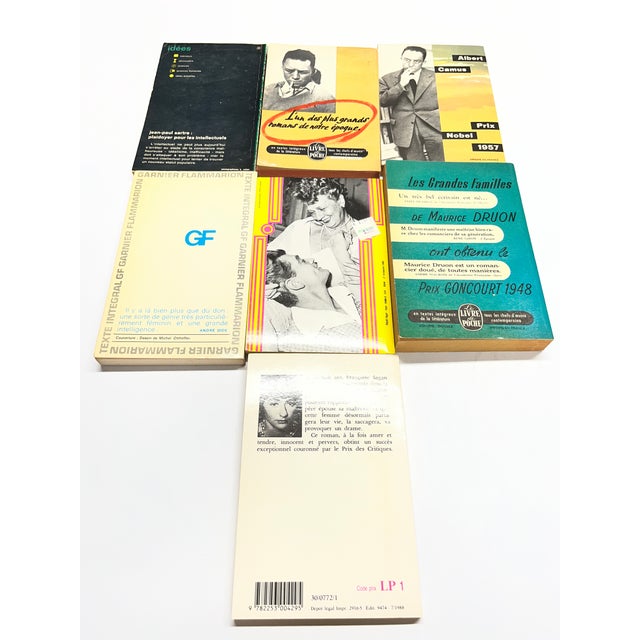 Paper Vintage Softcover French Colette Camus Sagan Sartre Books Set/7 For Sale - Image 7 of 7