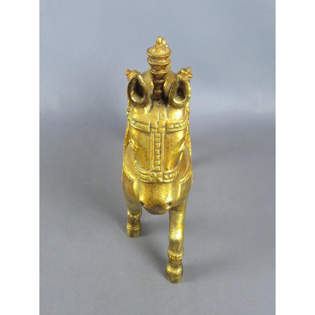 Horse Statue, 1960, Golden Wood For Sale - Image 10 of 18