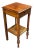 1970s Federal Style Solid Mahogany 2 Tier Bedside Nightstand Attributed Clore Furniture For Sale
