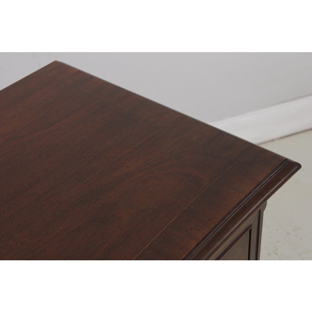 Wood Drexel Heritage Mahogany Chippendale Triple Dresser With Mirror For Sale - Image 7 of 18