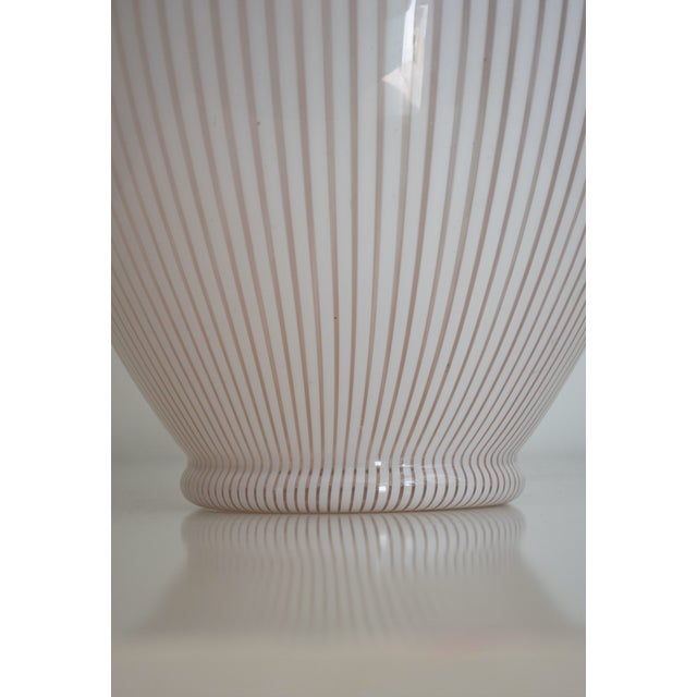 Fabulous Murano glass table lamp. It was produced by master craftsman Walter Furlan in the 1980s using the straight...