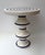 Contemporary Pair of Blue and White Ceramic Stripe Side Tables. Italy For Sale - Image 4 of 12
