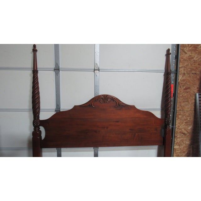 1980s 1980s Ethan Allen British Classics King Poster Bed Cherry For Sale - Image 5 of 8