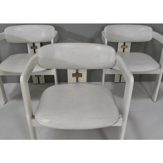Gold Pamplona Chairs in Leather attributed to Augusto Savini for Pozzi, Italy, 1965, Set of 8 For Sale - Image 8 of 18