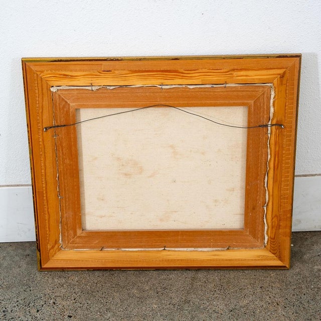 Mid-Century Modern Mid Century Modern Oil Painting Original Art Landscape Tower Home Signed Asian For Sale - Image 3 of 12