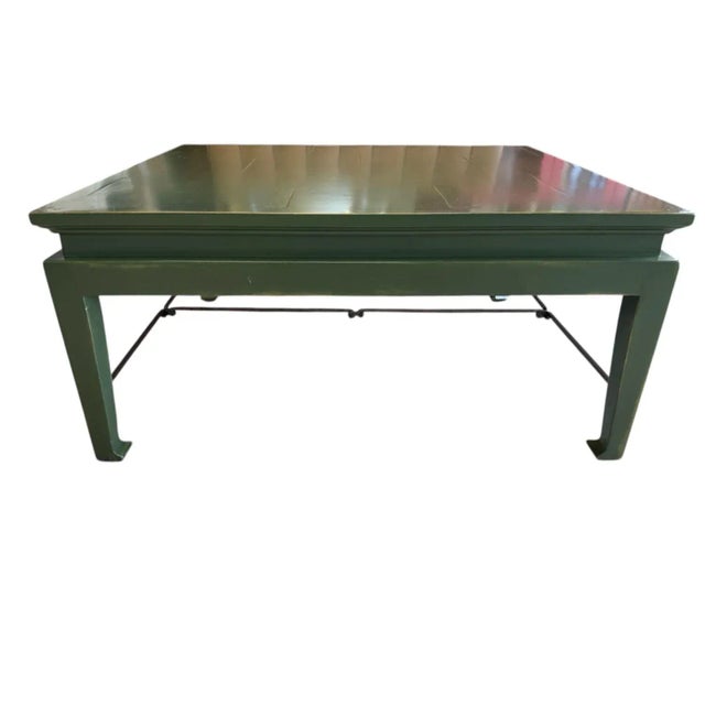 Bausman and Company model 3052 Coffee Table in green. Bausman and Company produces bench made furniture of wood and...