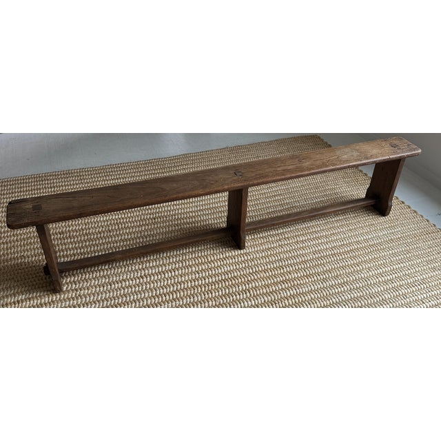Rustic European Early 20th Century Rustic Wooden Bench, France For Sale - Image 3 of 13