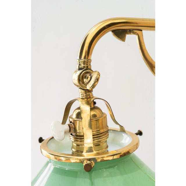 Art Deco Height-Adjustable Swivel Table Lamp with Opal Glass Shade, 1920 For Sale - Image 18 of 18