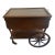 Antique Mahogany Butler’s Cart - Glass Serving Tray Top - Drop Leaf Sides For Sale