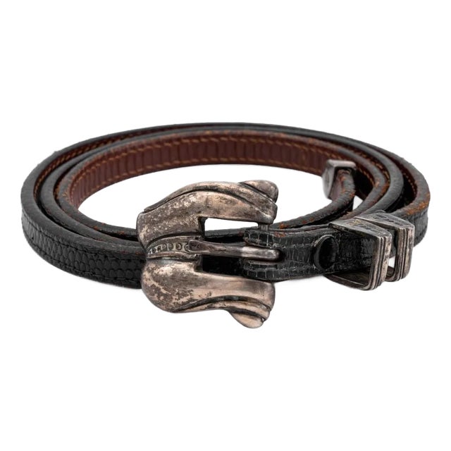 Kieselstein Cord Sterling Silver Belt Buckle For Sale