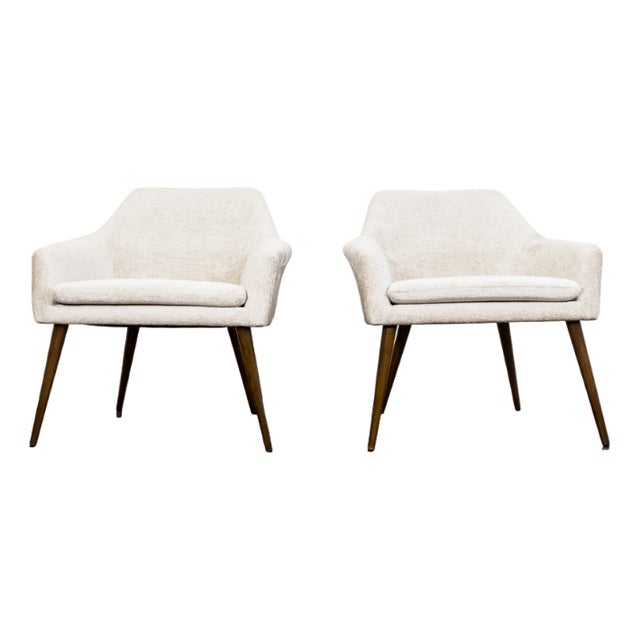 Set of Cream Cocktail Chairs, 1970s For Sale