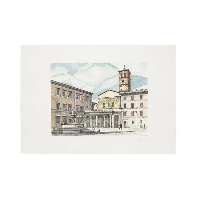 Roman Landscape is an original etching artwork realized by the Italian artist Giuseppe Malandrino. hand-signed by the...
