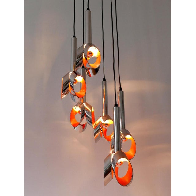 Mid-Century Modern 6-Armed Tulip Pendant Lamp from Raak, 1970s For Sale - Image 9 of 18