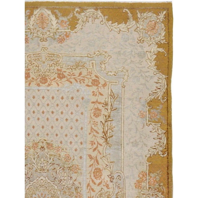 Rustic Galerie Shabab Collection Early 20th Century Turkish Souf Hereke Rug For Sale - Image 3 of 10