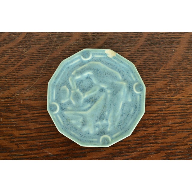 Rookwood Pottery Arts & Crafts Glazed Ceramic "Potter at the Wheel" Paperweight, 1940 For Sale - Image 11 of 11
