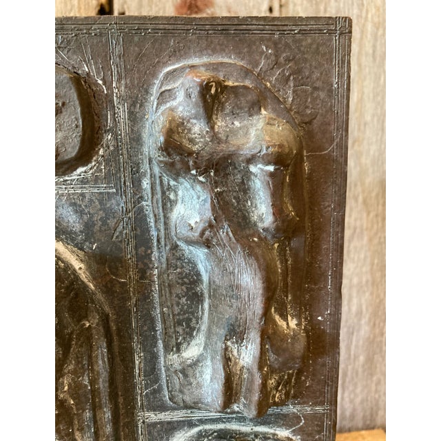Mid 20th Century Moderne Bronze Plaque For Sale - Image 9 of 10