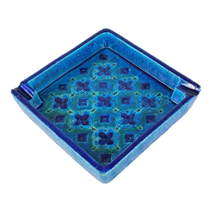 Mid-Century Italian Aldo Longi Rimini Blue Bitossi Cigar Ashtray