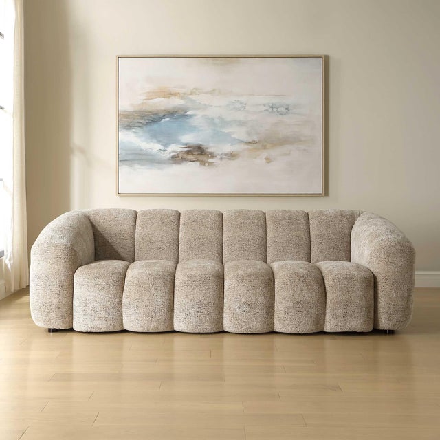 Modella Upholstered Chenille Sofa For Sale - Image 6 of 11