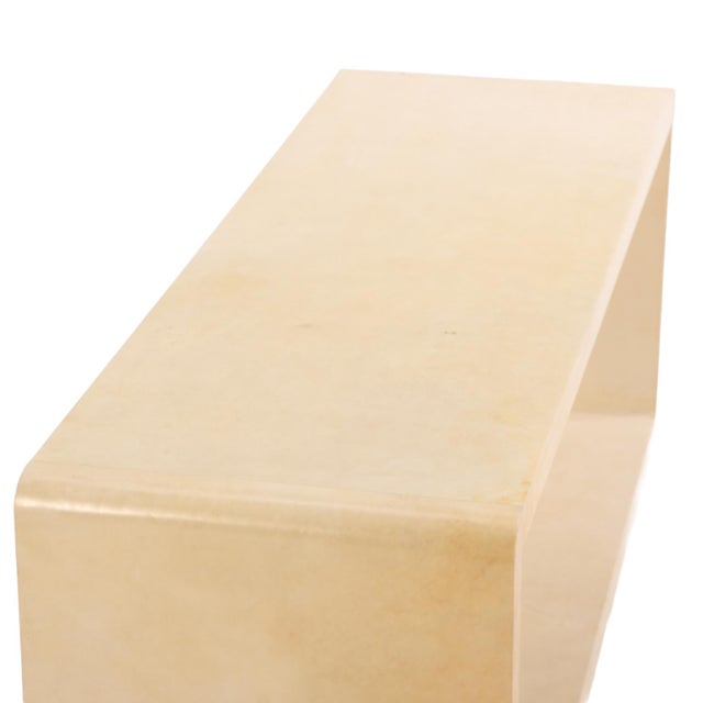 Wood Contemporary Parchment Coffee Table or Bench For Sale - Image 7 of 7