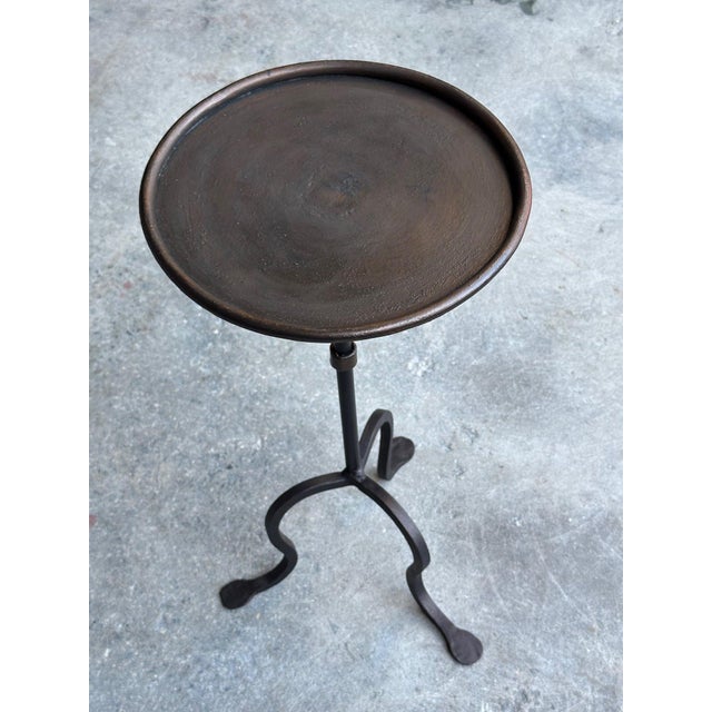 Small Black Spanish Drinks Table With Gold Highlights For Sale - Image 9 of 12