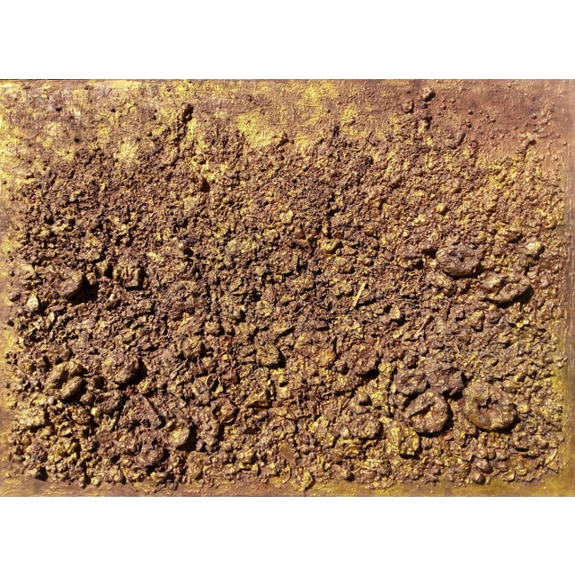 "Cosmogony-the Earth" Contemporary Brutalist Style Natural Color Palette Landscape Painting by Diane Grant For Sale