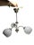 Art Deco Glass and Brass Chandelier, Poland, 1970s For Sale - Image 4 of 12