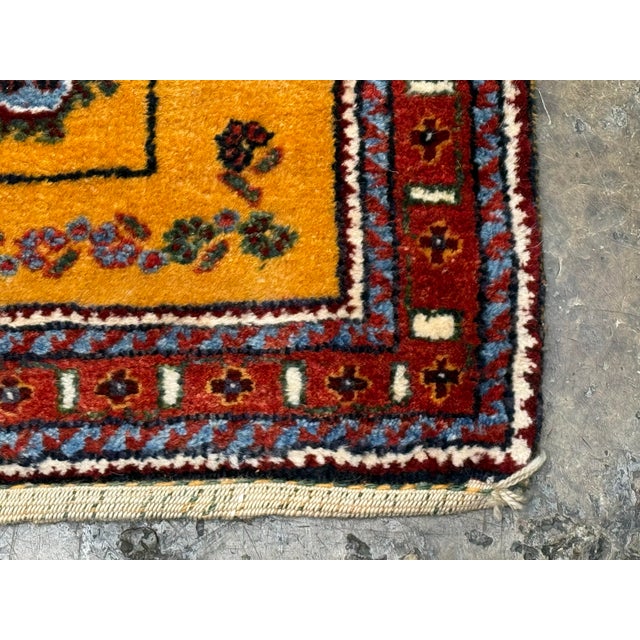 2ft 9in × 6ft 9in Handknotted Wool Runner, Vintage For Sale - Image 4 of 12