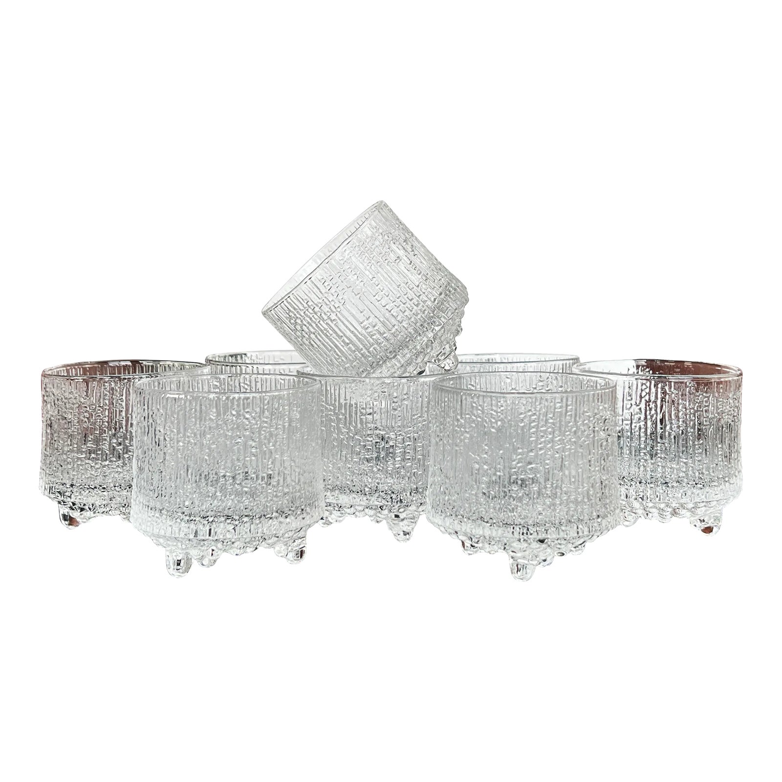 Vintage C.1960's Ultima Thule Rocks Glasses by Tapio Wirkkala for Iittala - Set of 8