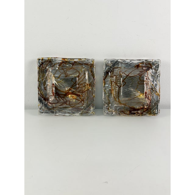 Murano Glass Wall Lamps, 1970s, Set of 2 For Sale - Image 3 of 18