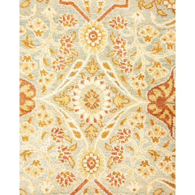 Traditional Mogul, One-of-a-Kind Hand-Knotted Area Rug in Light Blue, 8' 1" x 8' 4" For Sale - Image 3 of 8