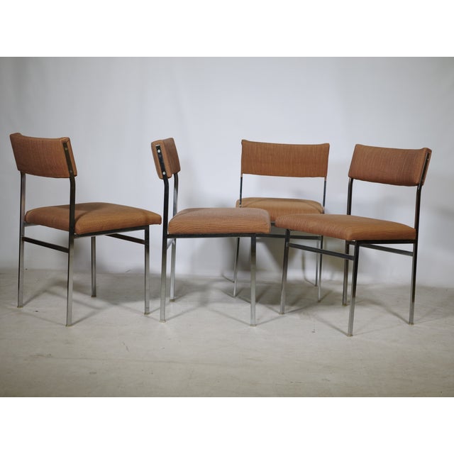 Mid-Century Chairs in Chrome and Fabric, 1970s, Set of 4 For Sale - Image 18 of 18