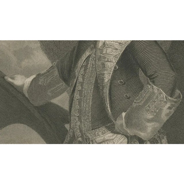 Paper Antique Portrait of Lord Rodney, 1850 For Sale - Image 7 of 10