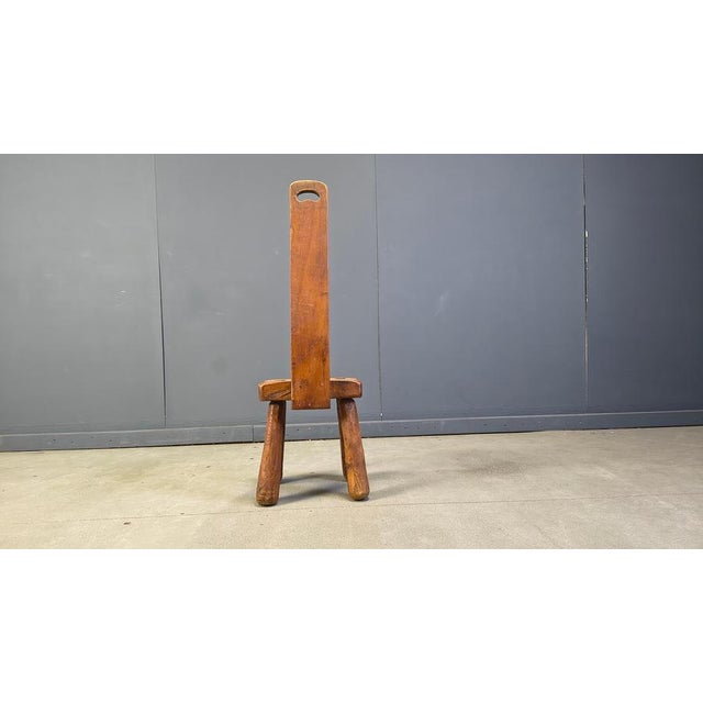 Brutalist Vintage Brutalist High Back Chair, 1960s For Sale - Image 3 of 13