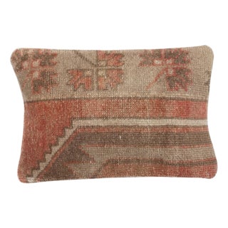 13"x20" Vintage Wool Cushion Cover. Handknotted Rug Pillow. Turkish Throw Pillow For Sale